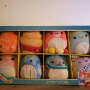 Box set of 8 squishmallows sea life